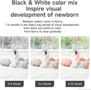 TUMAMA Black and White Baby Toys, High Contrast Tummy Time, Newborn Soft Books Mirror Rattles, Montessori Sensory 0-12 Months, Hanging Infant for Carseat Stroller Play Mat Crib by TinyTreasures Baby Boutique