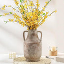 Mitt&Ditt Ceramic Flower Vase with Handles, 11 inch Tall Vase for Centerpieces, Large Decorative Terracotta Vases, Farmhouse Rustic Vases for Home Decor, Living Room, Table, Neutral by CozyNest Decor