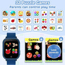 Waterproof Smart Watch for Kids Toys for Boys Age 5-12 with 32 Games, Dual Camera, Habit Tracking, Music Player, Video, Alarm Clock, HD Touchscreen Kids Smart Watch Birthday Gift for 3-12 Year Old by TinyTreasures Baby Boutique