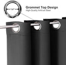 ChrisDowa Small Kitchen Valances for Windows - Grommet Short Thermal Insulated Room Darkening Window Valances Curtains for Living Room (2 Panels, Dark Grey, 52 x 18 Inch) by CozyNest Decor