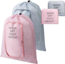 Boao 2 Pcs Travel Laundry Bag Washable Dirty Clothes Bag with Drawstring and Zipper for Suitcase, 22 x 18 Inch (Pink, Gray,Classic) by TinyTreasures Baby Boutique