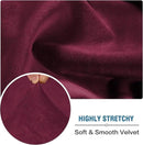 H.VERSAILTEX Velvet Stretch Couch Cushion Cover Plush Cushion Slipcover for Chair Cushion Furniture Protector Seat Cushion Sofa Cover (1 Piece Armchair Cushion Covers, Burgundy) by CozyNest Decor