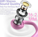 Kids Headphones, Bluetooth 5.2 Air Conduction Open Ear Headphones, 85dB Volume Limiting, Blue Pink by TinyTreasures Baby Boutique