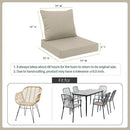 Favoyard Outdoor Seat Cushion Set 19 x 19 Inch Waterproof & Fade Resistant Patio Furniture Cushions with Removable Cover Deep Seat & Back Cushion with Handle and Adjustable Straps for Chair Sofa Couch by GreenHaven Gardens