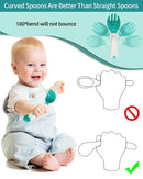 Deejoy Toddler Utensils, Self-feeding Flatware Set withTravel Case, Baby Spoons and Forks with Silicone Bendable Handle, Easy Grip Heat-Resistant, Ideal for Kids, Stage 2 (Green) by TinyTreasures Baby Boutique