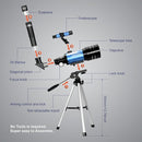 AOMEKIE Telescopes,70mm Aperture 300mm Table Tripod, Astronomical for Beginners,2 Eyepieces 150X with Smartphone Adapter Moon Filter 3X Barlow by TinyTreasures Baby Boutique