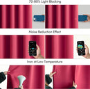 MIULEE Hot Pink Back Tab Blackout Curtains 108 Inch Long 2 Panels Set for Bedroom, Rod Pocket/Pinch Pleat Extra Long Thermal Insulated Living Room Darkening Pleated Light Blocking Drapes by TinyTreasures Baby Boutique