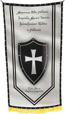 Sovereign Military Hospitaller Order of Saint John of Jerusalem 3x5 Feet Flag - Saint John of Jerusalem & Rhodes Design, Historical Saint John of Jerusalem Coat of Arms, Polyester with Grommets