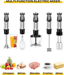 Handor 6-in-1 Hand Immersion Blender, 1000W 12 Speed Handheld Blender with 600ml Beaker, 500ml Chopper, Egg Whisk, Milk Frother, Stainless Steel Blades for Soup, Smoothie, Puree by TinyTreasures Baby Boutique