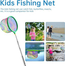 2PCS Fishing Net with Bucket, Telescopic Fishing Landing Net, Collapsible Kids Sand Bucket, Kids Fish Butterfly Catching for Freshwater Saltwater Outdoor Activities by TinyTreasures Baby Boutique