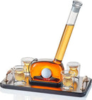 Golf Whiskey Decanter Set with 4 Golf Ball Shot Glasses, Unique Golf Gifts for Men Women, 750ml Golf Themed Liquor Dispenser, Golf Club Drink Dispenser for Bourbon, Scotch, Vodka, Tequila by CozyNest Decor