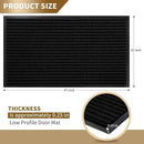 Yimobra Front Door Mat Outdoor Indoor Entrance, 100% Waterproof All-Season All Weather Doormat, Welcome Matt Outside Entry, Non Slip, Low Profile, Heavy Duty Patio Porch Floor Mats,47 x 32,Black by CozyNest Decor