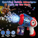 EagleStone Bubble Guns for Kids 4-8, 2 Pack Light-Up Automatic Bubble Gun Blasters with 4 Solution, Bubble Machine for Toddlers, Outdoor Summer Toy, Easter Gifts, Birthday Wedding Party Favors by TinyTreasures Baby Boutique