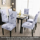 JQinHome Pattern Chair Covers for Dining Room Set of 6, High Stretch Removable Washable Parsons Chair Slipcover for Home Party Hotel Wedding Ceremony (Grey Butterfly,6PCS) by CozyNest Decor