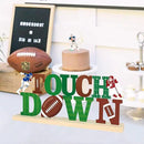 COCHIE Metal Football Touchdown Sign, Green Super Football Bowl Game Tailgate Party Decorations for Home, Office, Shelf, Mantel, Indoor, Touch Down Table Toppers Decor (Superbowl) by CozyNest Decor