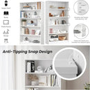 Bookshelf, Open Modern Bookshelf, 5 Shelf Bookcase with Freestanding Display Storage, Wooden Book Shelf for Bedroom, Living Room, Dinning Room, Office, 60 Inch, White by CozyNest Decor