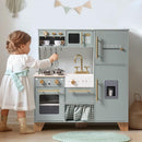 ROBOTIME Play Kitchen for Kids Toddlers, Wooden Pretend Play Kitchen Set Toy with Fridge, Ice Maker, Coffee Maker, Toys Kitchen Gift for 3+ Year Old Kids, Girls & Boys by TinyTreasures Baby Boutique