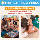 Spanish English Affirmation Motivational Cards for Women | Chakra Puzzles Coloring & Tongue Twisters Pharses Bilingual Flash Cards Learn Spanish and Heal by TinyTreasures Baby Boutique