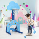 Costzon Kids Basketball Hoop, Toddler Sports Activity Center w/ 5 Adjustable Height Levels, Basketball Soccer Golf Game Set, Indoor Outdoor Basketball Hoop Set Gift for Baby Infant by TinyTreasures Baby Boutique
