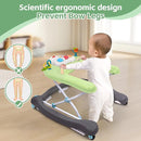 Foldable Baby 5-in-1 Activity Walker - Rocker, Activity Center, Bouncer, Seat Walker, Push Walker - Adjustable Speed Rear Wheels and Height Toys Ages 6-18 Months… (Green) by TinyTreasures Baby Boutique
