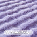 NEWCOSPLAY Faux Fur Twin Blanket Lavender Bubble Blanket Thick Warm Soft for Couch Sofa Bed 550GSM (Lavender, Twin(60"x80")) by CozyNest Decor
