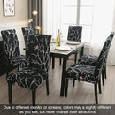 JQinHome Pattern Chair Covers for Dining Room Set of 4, High Stretch Removable Washable Parsons Chair Slipcover for Home Party Hotel Wedding Ceremony (Flourish Black,4PCS) by CozyNest Decor