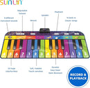 SUNLIN 6 ft. Floor Piano Mat for Kids & Toddlers, Giant Piano Mat, 24 Keys, 10 Built in Songs, 8 Instrument Sounds, Record & Playback, Song Booklet, Musical Toy Gift for Boys & Girls Age 3 4 5 6 7 8 9 by TinyTreasures Baby Boutique