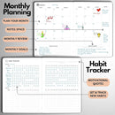 Undated Daily Planner – 3-Month A5 Productivity Organizer with Full Page Per Day, Hourly Schedule, Goal Setting, Habit Tracker, Weekly & Monthly Pages – Hardcover Time Management Notebook (Rose Gold) by TinyTreasures Baby Boutique