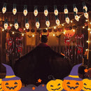 C7 Christmas Flicker Flame String Lights, 25Ft C7 Outdoor Christmas Decorations String Lights with C7 Clear Flicker Flame Bulbs, Hanging Patio Lights for Christmas Halloween Party Garden Porch-Black by GreenHaven Gardens