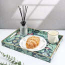 Spsyrine Serving Tray with Handles, Plastic Decorative Tray for Coffee Table, Living Room, Home Decor, Leicester by CozyNest Decor