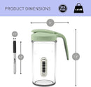 Masontops Breast Milk Storage Kit - 24oz Airtight Mason Jar with Handle, Marker & Stick-on Thermometer for New Moms by TinyTreasures Baby Boutique