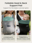GROWNSY Baby Carrier Newborns to Toddlers, Ergonomic Baby Toddler Carrier Slings Wraps with Head Support, Easy to Wear,Infant Carrier Baby Gift,Travel and Hiking Friendly, for Babies 7 to 44 lb(Black) by TinyTreasures Baby Boutique
