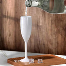 XUWAIDSGN Acrylic Champagne Flutes Toasting Glasses Unbreakable Mimosa Bar Reusable Wine Glasses Vintage Champagne Flutes Stemmed Drinking Cups 5.4 OZ for Christmas Birthday (100, white) by CozyNest Decor