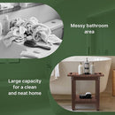 HDPE Shower Bench Seat Capacity 300LB, Waterproof Bathroom Stool with Side Carry Holes, Compact 16.8" L Design, Non-Slip Shower Seat for Elderly, Shaving Legs & Spa - Indoor/Outdoor Use(Brown) by TinyTreasures Baby Boutique