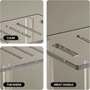 Sumerflos Acrylic Shower Bench for Inside Shower - 24.02" L x 12.99" W x 18.31" H Bathroom Shower Stool with Storage Shelf Heavy Duty (Hold Up to 400lbs) for Shaving Legs Waterproof Non-Slip by TinyTreasures Baby Boutique