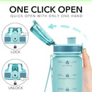 32oz Motivational Water Bottles with Time Marker & Fruit Strainer, Transparent Gradient Color Water Bottle with Times to Drink, Leakproof & BPA Free, Reusable Bottle with Strap (No Straw) by CozyNest Decor