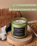 M&SENSE Eucalyptus & Mint Soy Candles for Home Scented, 11.6oz 70 Hour Burn Aromatherapy Candle Gift for Stress Relief, Meditation, Yoga, Relaxing SPA, Reusable Jar for Men and Women by CozyNest Decor