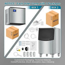 Large Commercial Ice Maker Machine: 500lbs/24H Production, with 350lbs Ice Storage Bucket, 156 Ice Cubes in 6-15 Mins - Stainless Steel Industrial Ice Maker for Restaurant, Bar, Cafe, Commercial Use by CozyNest Decor
