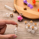 140 Pcs Mini Glass Bottles with Cork Stoppers Tiny Wishing Potion Bottles, 14 Shapes, Small Spell Apothecary Jar Vials Witchcraft Drifting Jar for Wedding Halloween Party Arts DIY Crafts by CozyNest Decor