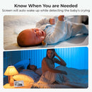 7" 1080P Full HD Split-Screen Baby Monitor,100 Hrs 5000mAh Battery Runs 4 Days with Flexible Bracket,No WiFi Baby Monitor with 2 FHD Cameras Hack-Proof,4X Zoom,2-Way Talk,Temp Alert/Lullabies/VOX by TinyTreasures Baby Boutique