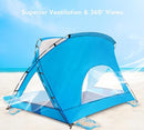 Beach Tent, Portable Sun Shelter for 2/3/4/6-8 Person with UPF 50+ UV Protection, Easy Setup Waterproof Beach Shade Canopy Cabana for Family Outdoor and Picnics, Fishing with Carrying Bag by TinyTreasures Baby Boutique