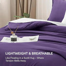 Litanika Purple Comforter Set California King Size, 3 Pieces Cal King Lightweight Solid Bedding Comforter Set, Oversized All Season Fluffy Bed Set (104x96In Comforter & 2 Pillowcases) by CozyNest Decor