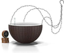 GARDENIX DECOR Self Watering Hanging Planter, 11'' Indoor, Brown, Coco Coir, with Water Level Indicator, Round, 1 Pack by GreenHaven Gardens