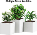Large Steel Planter Box 26"x26"x26", Heavy Duty Square Metal Planter Box Indoor&Outdoor by CozyNest Decor