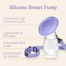 Lansinoh Silicone Milk Collector Breast Pump for Breastfeeding with Suction Base, 4 Ounces, Portable and Lightweight, With Neck Strap and Protective Lid, 1 Count by TinyTreasures Baby Boutique