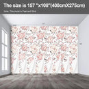 Pink Floral Wall murals Peel and Stick Flowers Wallpaper for Bedroom Living Room - 108"x157" by CozyNest Decor