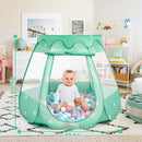 Baby Ball Pit for Toddler with 50 Balls, Pop Up Tent Kids with Star Lights for 1 2 3 Year Old Birthday Gift, 12-18 Months Baby Girl Toys with Carrying Bag, Indoor&Outdoor Play Tent for Kids(Green) by TinyTreasures Baby Boutique