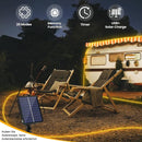 OMIKA 50ft 600 LEDs Solar Rope Lights, USB Charging, 20 Lighting Modes, Dimmable Timer Remote Control, IP68 Waterproof for Outdoor Trees, Parties, Gardens, Weddings, Christmas Decorations by TinyTreasures Baby Boutique