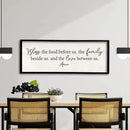 Bless the Food Before Us Sign Wall Decor 32''×12'' Large Farmhouse Dining Room Wall Decor Framed Wood Rustic Home Wall Art Kitchen Decoration (Black) by CozyNest Decor