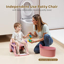 Potty Training Seat, 3-in-1 Toddler Toilet Seat with Step Stool Ladder, Splash Guard Anti-Slip Pad, Foldable Potty Chair with Soft Cushion for Toddler Kids Boys Girls by TinyTreasures Baby Boutique